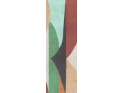 Geometrická vliesová obrazová tapeta na zeď, zeleno-hnědá, DGAMA3022-260, Amani, Masureel