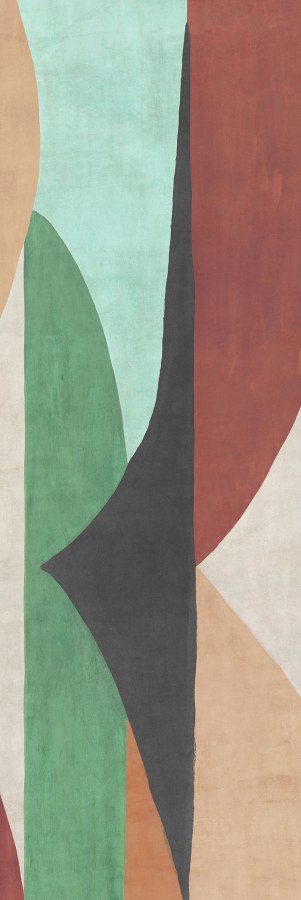 Geometrická vliesová obrazová tapeta na zeď, zeleno-hnědá, DGAMA3022-260, Amani, Masureel - Vliesové tapety