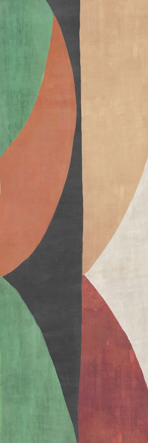 Geometrická vliesová obrazová tapeta na zeď, zeleno-hnědá, DGAMA3021-260, Amani, Masureel - Vliesové tapety