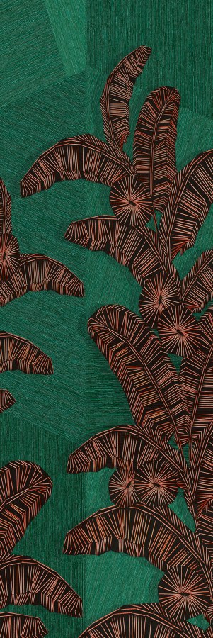 Vliesová obrazová tapeta na zeď, zelená, listy, DGAMA2023-260, Amani, Masureel - Vliesové tapety