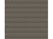 Geometrická vliesová tapeta na zeď, hnědo-černá, etno, AMA204, Amani, Masureel