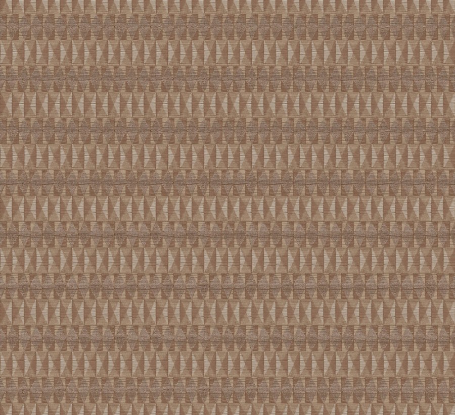 Geometrická vliesová tapeta na zeď, hnědá, etno, AMA203, Amani, Masureel - Vliesové tapety