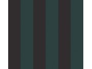 Tapety Yara Tapety dle materiálu Vliesové tapety - Vliesová tapeta na zeď, zeleno-černá, pruhy, RHA404, Rhapsody, Masureel Vliesová tapeta na zeď, zeleno-černá, pruhy, RHA404, Rhapsody, Masureel