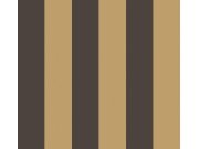 Vliesová tapeta na zeď, hnědo-černá, pruhy, RHA402, Rhapsody, Masureel