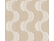 Vliesová tapeta na zeď, béžová, 3D vlny, RHA101, Rhapsody, Masureel