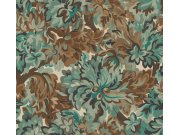 Vliesová tapeta na zeď, hnědo-zelená, květiny, RHA003, Rhapsody, Masureel