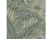 Luxusní vliesová tapeta na zeď, tyrkysová, listy, 42207, Aura, Cristiana Masi by Parato