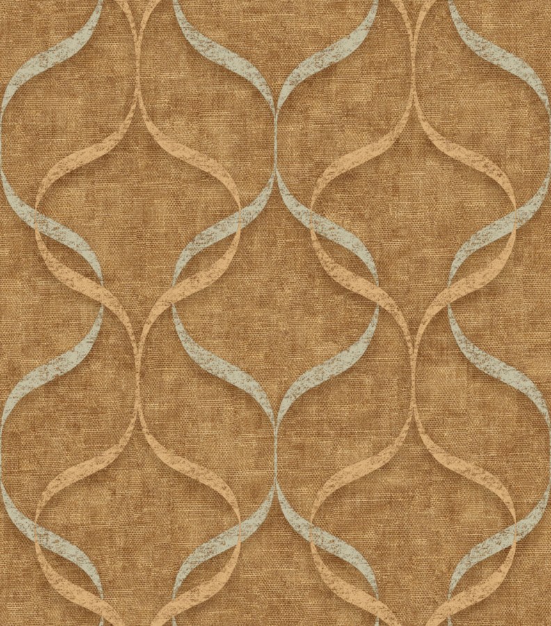 Luxusní vliesová tapeta na zeď, okrová, ornamenty, Z15526, Mini Trend, Zambaiti Parati - Vliesové tapety