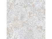 Luxusní vliesová tapeta na zeď, šedo-béžová, stromy, listy, Z15511, Mini Trend, Zambaiti Parati