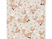Béžová dětská vliesová tapeta se zvířátky, 17119, MiniMe, Cristiana Masi by Parato