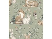 Tapety Yara Tapety dle materiálu Vliesové tapety - Zelená dětská vliesová tapeta se zvířátky, 17105, MiniMe, Cristiana Masi by Parato Zelená dětská vliesová tapeta se zvířátky, 17105, MiniMe, Cristiana Masi by Parato