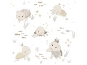 Tapety Yara Tapety dle materiálu Vliesové tapety - Dětská vliesová tapeta s vodními želvičkami, 14851, Happy, Parato Dětská vliesová tapeta s vodními želvičkami, 14851, Happy, Parato