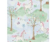 Romantická vliesová tapeta na zeď s jednorožci JS2002, Jack´N Rose 2024 , Grandeco