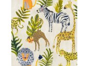 Tapety Yara Tapety dle materiálu Vliesové tapety - Vliesová dětská tapeta na zeď - zvířátka z Afriky JS2101, Jack´N Rose 2024 , Grandeco Vliesová dětská tapeta na zeď - zvířátka z Afriky JS2101, Jack´N Rose 2024 , Grandeco