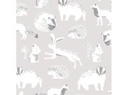 Dětská vliesová tapeta na zeď Lesní zvířátka,399060, Mini Me, Eijffinger