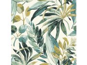 Zeleno-okrová vliesová tapeta na zeď, listy, A71201, Vavex 2026