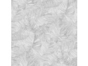 Bílo-šedá plastická vliesová tapeta na zeď, listy, A67603, Vavex 2026