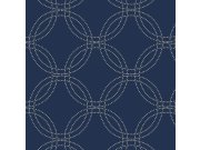 Modro-zlatá geometrická vliesová tapeta na zeď, 114870, Vavex 2025