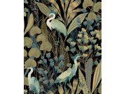 Vliesová tapeta s volavkami a listy, A63201, Vavex 2025