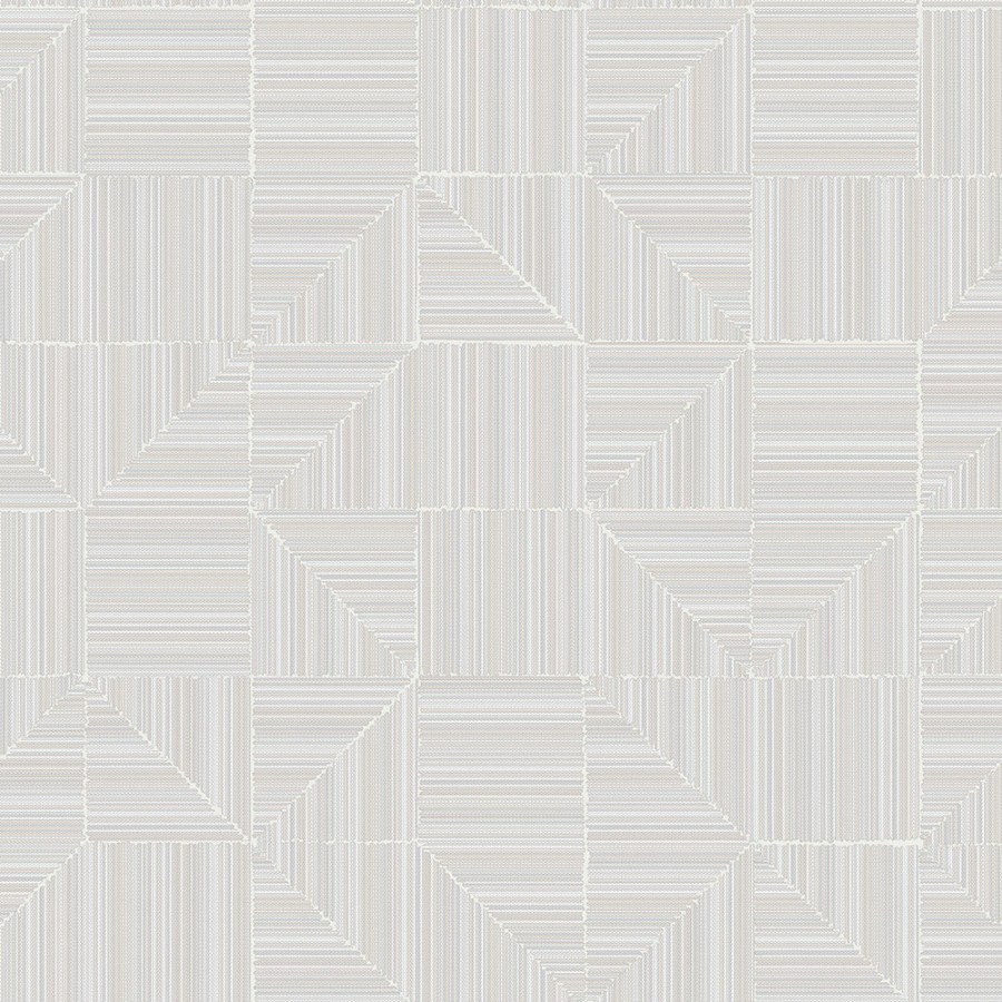 Geometrická vliesová tapeta na zeď, bílá, imitace látky, 23209-1, Omega, AdaWall - Vliesové tapety