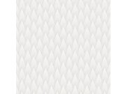 Geometrická vliesová tapeta na zeď, bílá, 23202-1, Omega, AdaWall