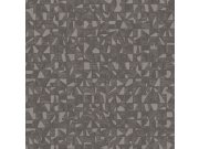 Geometrická vliesová tapeta na zeď, šedo-stříbrná, 1512-6, Vera, AdaWall