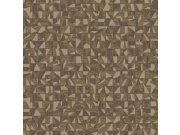Geometrická vliesová tapeta na zeď, hnědo-zlatá, 1512-5, Vera, AdaWall