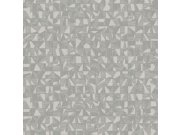 Geometrická vliesová tapeta na zeď, šedo-stříbrná, 1512-3, Vera, AdaWall