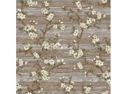 Vliesová tapeta na zeď, hnědá, květiny, 1505-4, Vera, AdaWall Tapety Yara - AdaWall