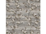 Vliesová tapeta na zeď, šedá, květiny, 1505-3, Vera, AdaWall