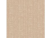 Vliesová tapeta na zeď, hnědo-béžová, pruhy, rybí kost, M69208, Nomade, Ugépa