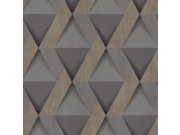 Vliesová tapeta na zeď, šedo-hnědá, imitace dřevěného obložení, M69189D, Nomade, Ugépa