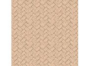 Vliesová tapeta na zeď, hnědá, imitace rohože, M69008, Nomade, Ugépa