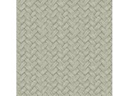 Vliesová tapeta na zeď, zelená, imitace rohože, M69004, Nomade, Ugépa