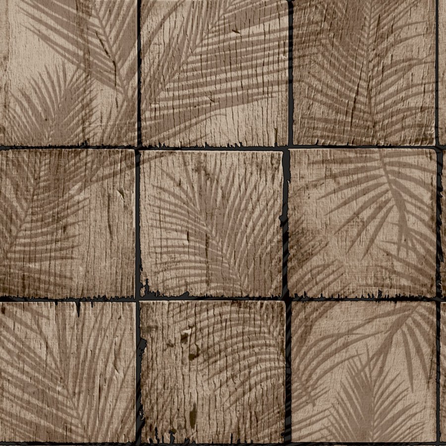 Vliesová tapeta na zeď, hnědá, obklady, listy, M68908, Nomade, Ugépa - Vliesové tapety