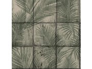 Vliesová tapeta na zeď, hnědo-zelená, obklady, listy, M68904, Nomade, Ugépa