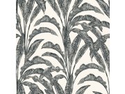 Tapety Yara Tapety dle materiálu Vliesové tapety - Vliesová tapeta na zeď, černo-stříbrná, listy, M61919, Nomade, Ugépa Vliesová tapeta na zeď, černo-stříbrná, listy, M61919, Nomade, Ugépa