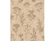 Vliesová tapeta na zeď, béžová, imitace korku, květiny, M78307, Brut, Ugépa