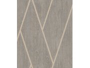 Geometrická vliesová tapeta na zeď, šedo-hnědá, dřevo, M75718, Brut, Ugépa