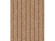 Tapety Yara Ugépa - Vliesová tapeta na zeď, hnědá, imitace korku, pruhy, M75308, Brut, Ugépa Vliesová tapeta na zeď, hnědá, imitace korku, pruhy, M75308, Brut, Ugépa