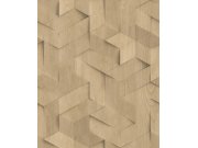 3D Vliesová tapeta na zeď, béžová, imitace dřevěného obložení, M74417, Brut, Ugépa