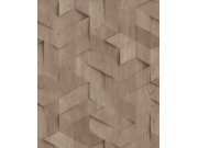 3D Vliesová tapeta na zeď, hnědá, imitace dřevěného obložení, M74408, Brut, Ugépa