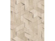 3D Vliesová tapeta na zeď, béžová, imitace dřevěného obložení, M74407, Brut, Ugépa