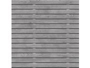 3D Vliesová tapeta na zeď, šedá, imitace dřeva, lamely, M80609, Artifice, Ugépa