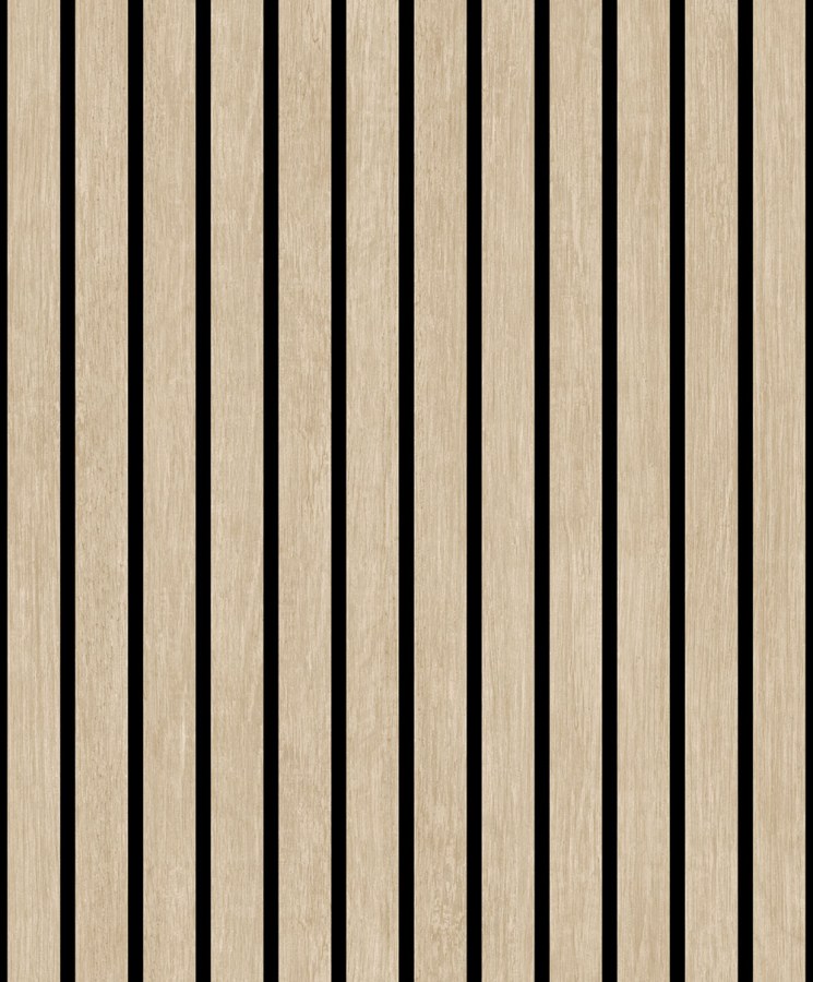 3D Vliesová tapeta na zeď, béžová, imitace dřeva, palubky, lamely, M80217, Artifice, Brut, Ugépa - Vliesové tapety