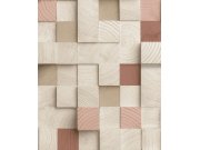 3D Vliesová tapeta na zeď, béžovo-hnědá, imitace dřevěného obložení, M80110, Artifice, Ugépa