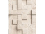 3D Vliesová tapeta na zeď, béžová, imitace dřevěného obložení, M80107, Artifice, Ugépa Tapety Yara - Ugépa