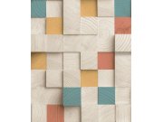 3D Vliesová tapeta na zeď, imitace dřevěného obložení, M80101, Artifice, Ugépa