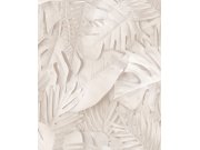 3D Vliesová tapeta na zeď, béžová, listy, M80007, Artifice, Ugépa