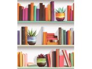 Vliesová tapeta na zeď, šedá, police, knihovna, M79510, Artifice, Ugépa